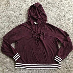 Express women’s extra small long sleeve hooded top